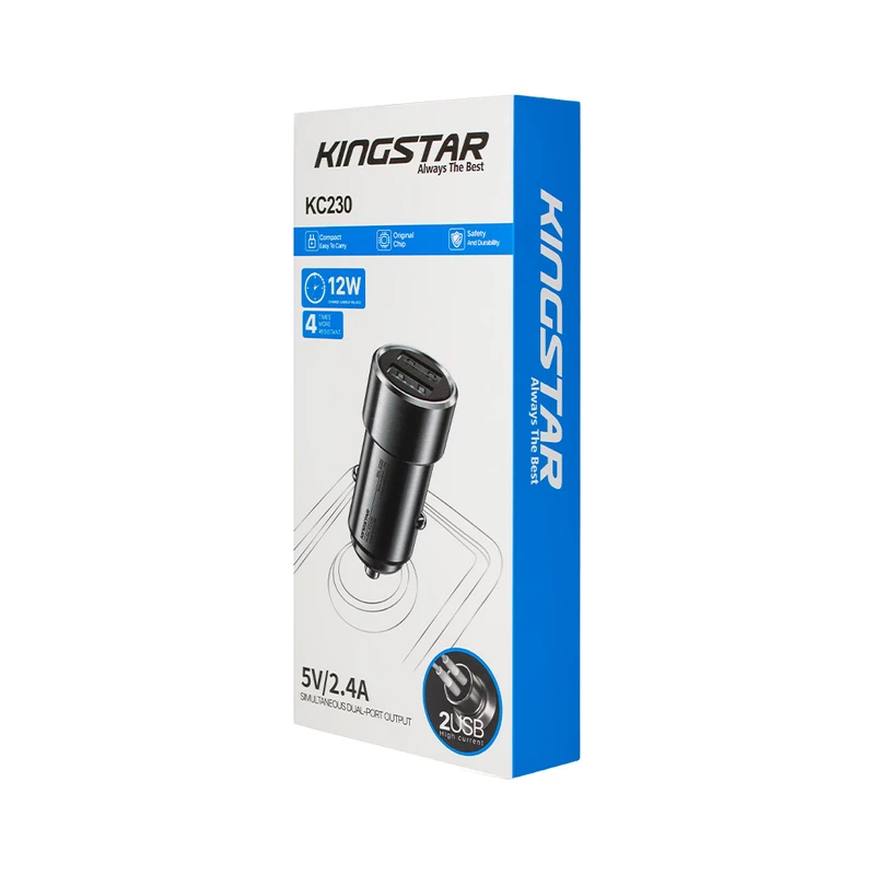 شارژر فندکی برند KINGSTAR مدل kc230