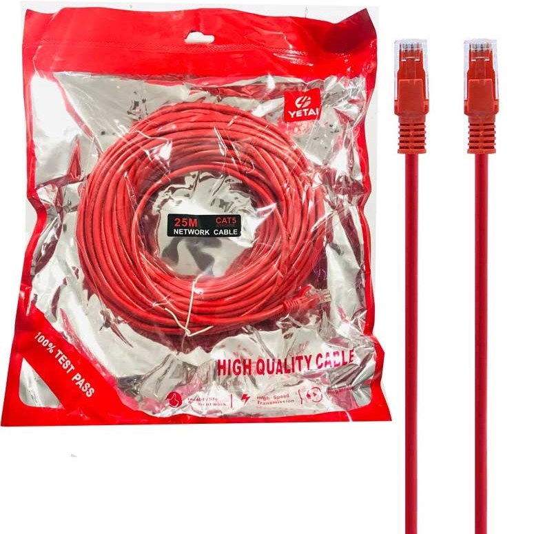 کابل شبکه 25m برند YETAL مدل cat5