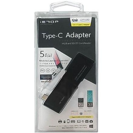 هاب 5 پورت تایپ سی USB3 برند IETOP مدل TU-251